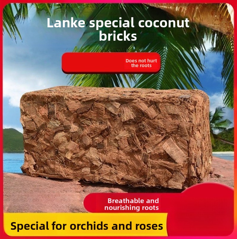Substrate Coconut Fiber - Kokosvezelblok met biologische meststof, 500 g.